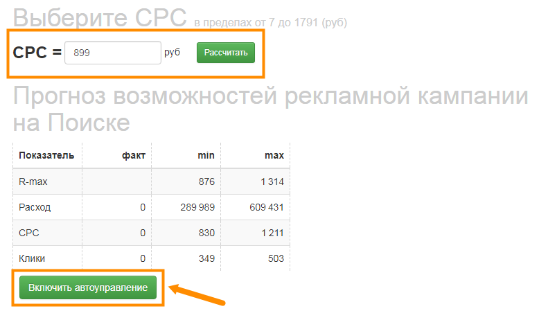 Включить автоуправление по CPO Включить автоуправление по CPO